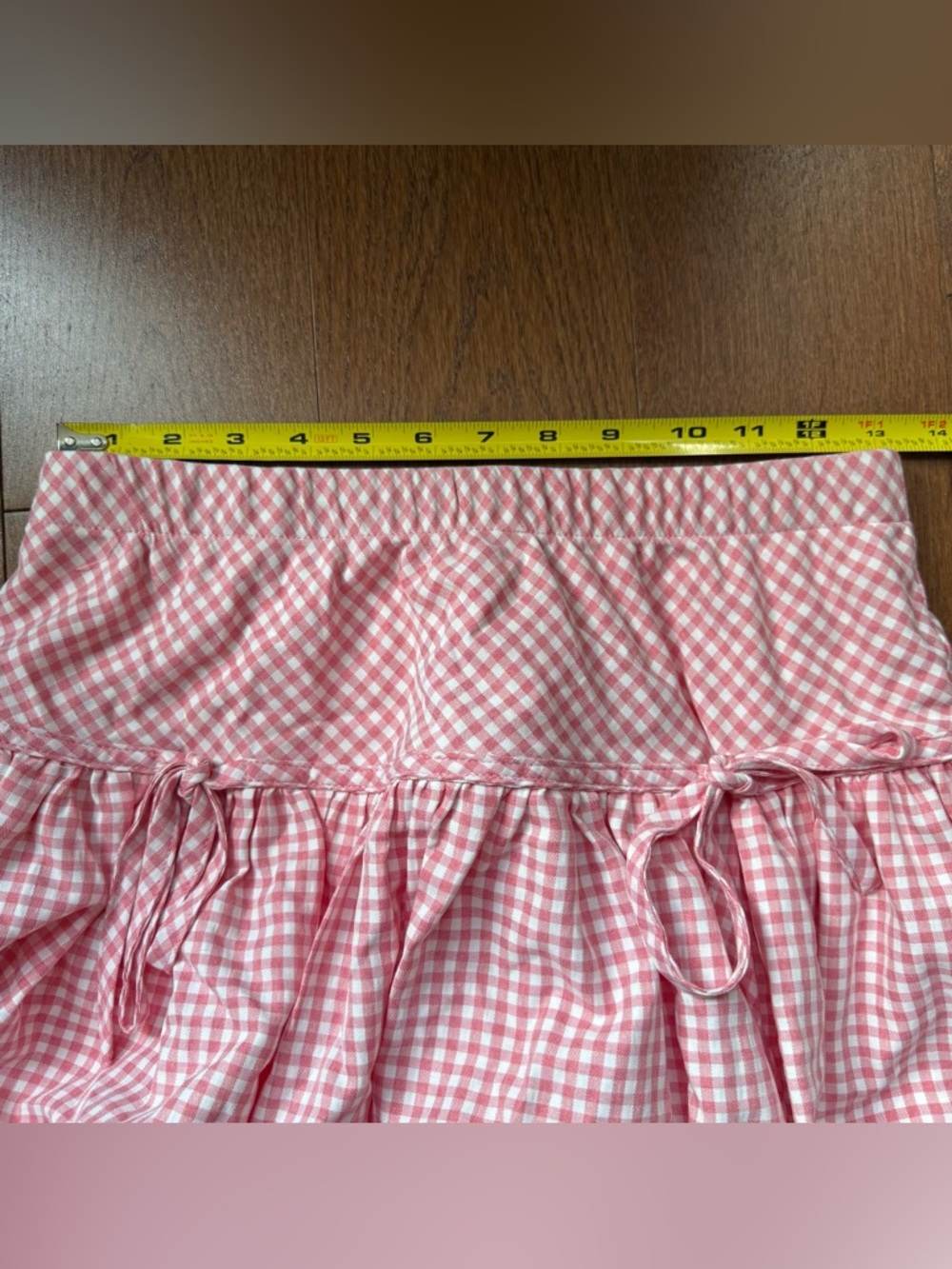 Pink Gingham Bubble Mini Skort - Picture 7 of 8